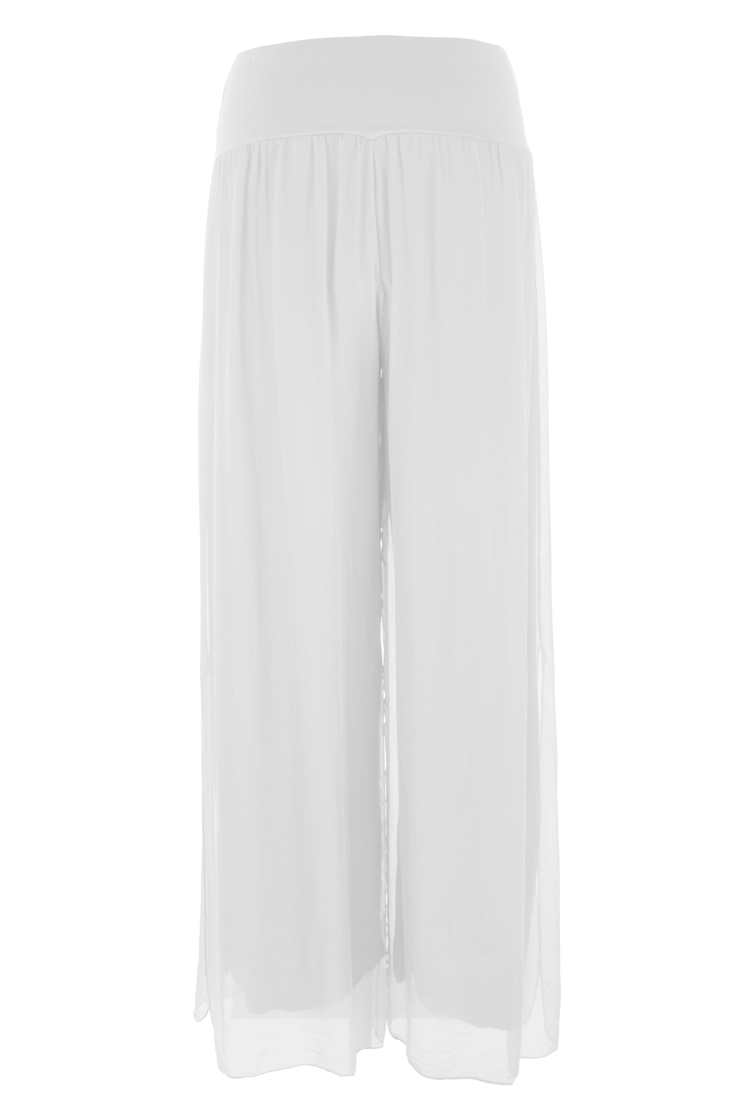 Wide Leg Silk Trouser
