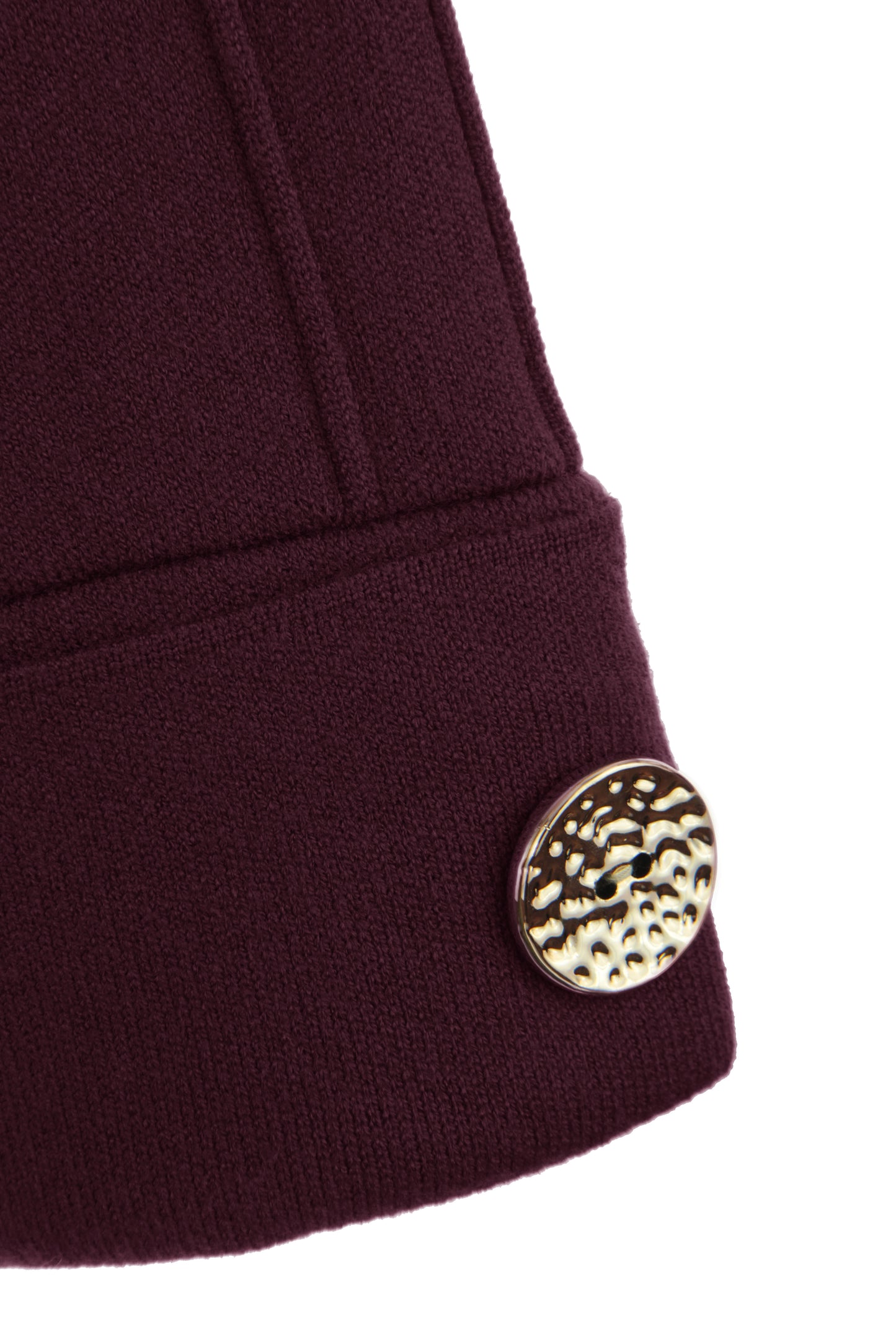 Button Detail 3/4 Sleeve Heavy Knit Jumper