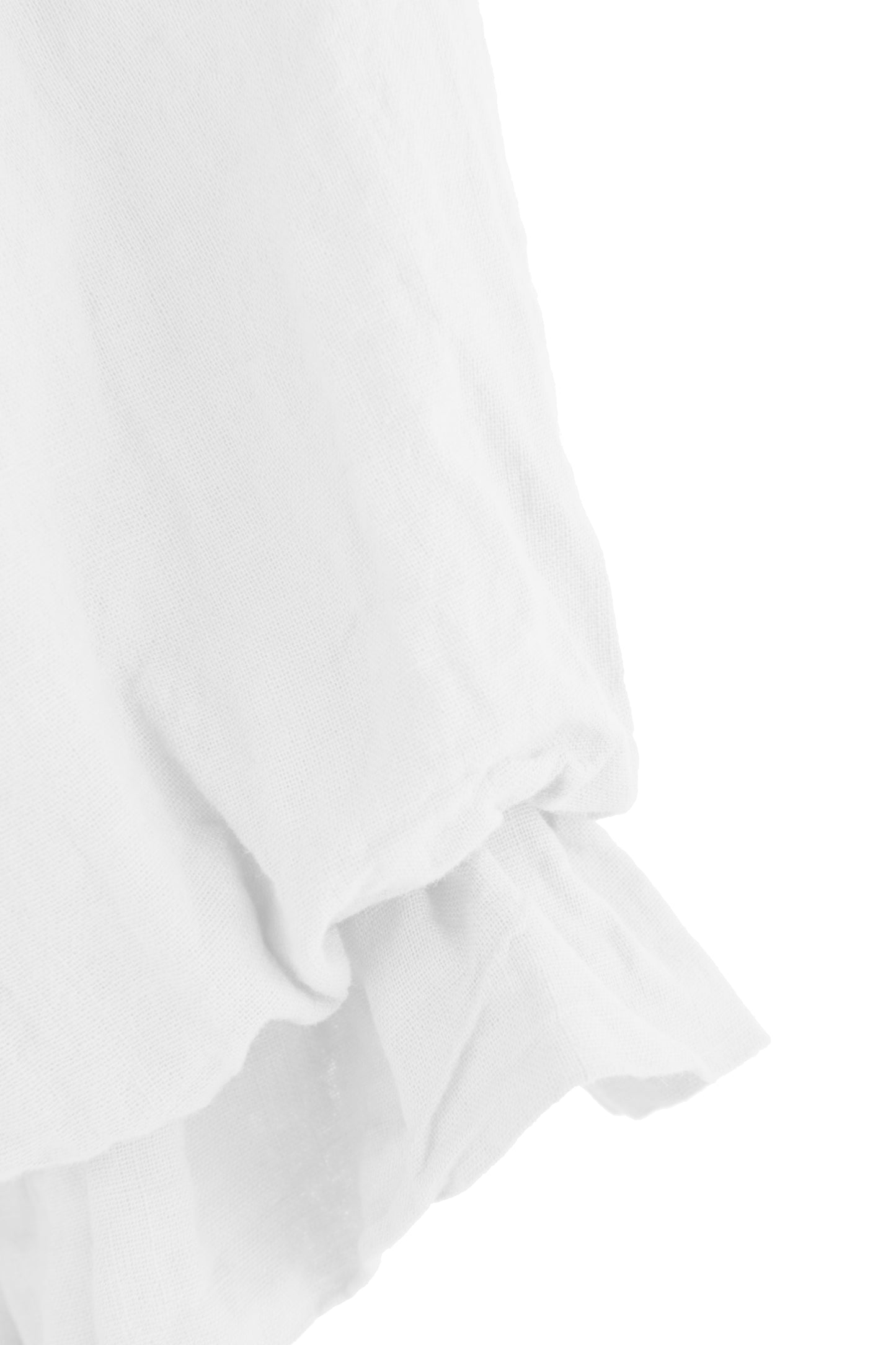 3/4 Balloon Sleeve Linen Shirt