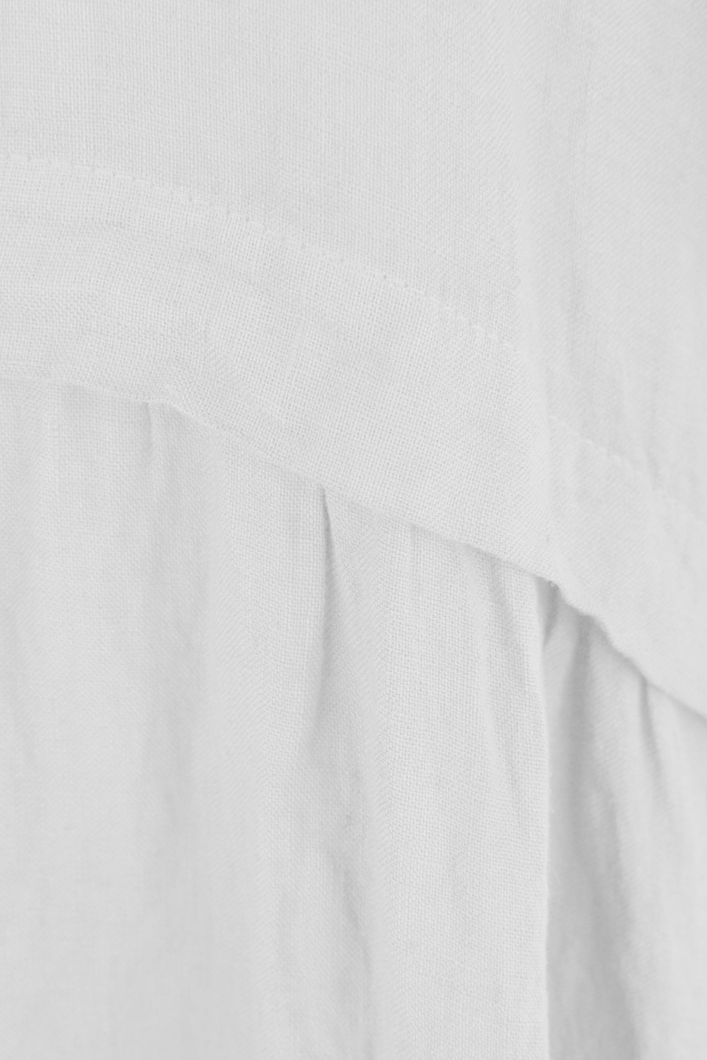 Short Sleeve Pleat Detail Linen Dress