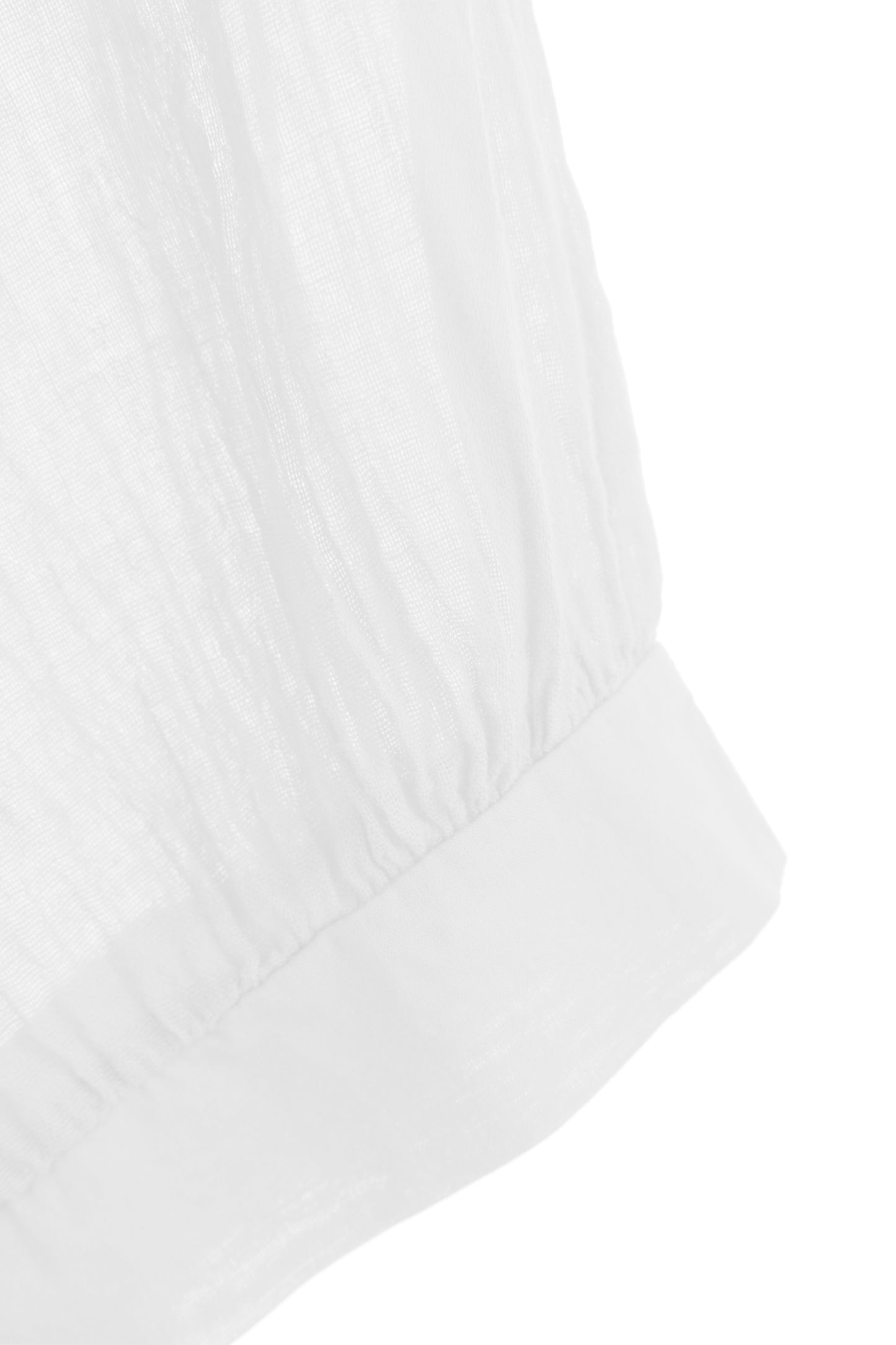 Ruched Shoulder Cotton Top