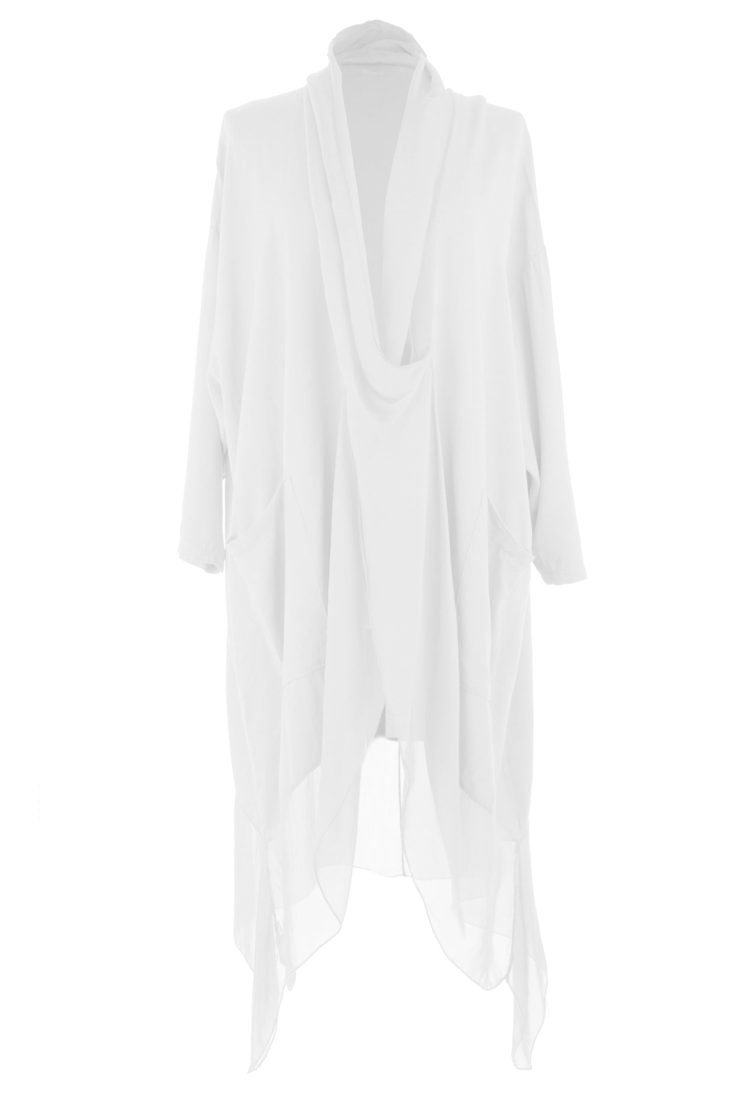 Crossover Silk Panel Tunic