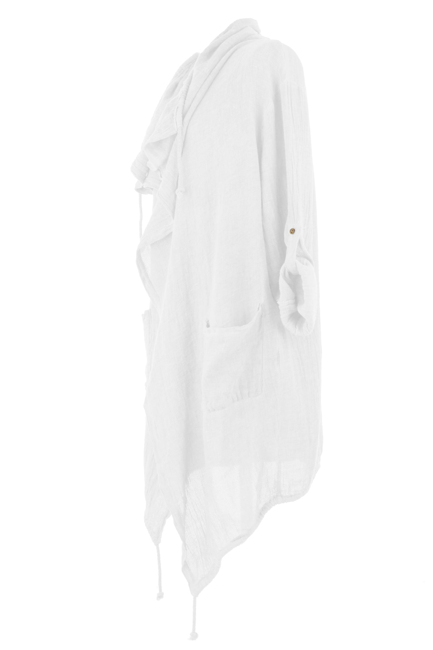 Drawstring Linen Jacket