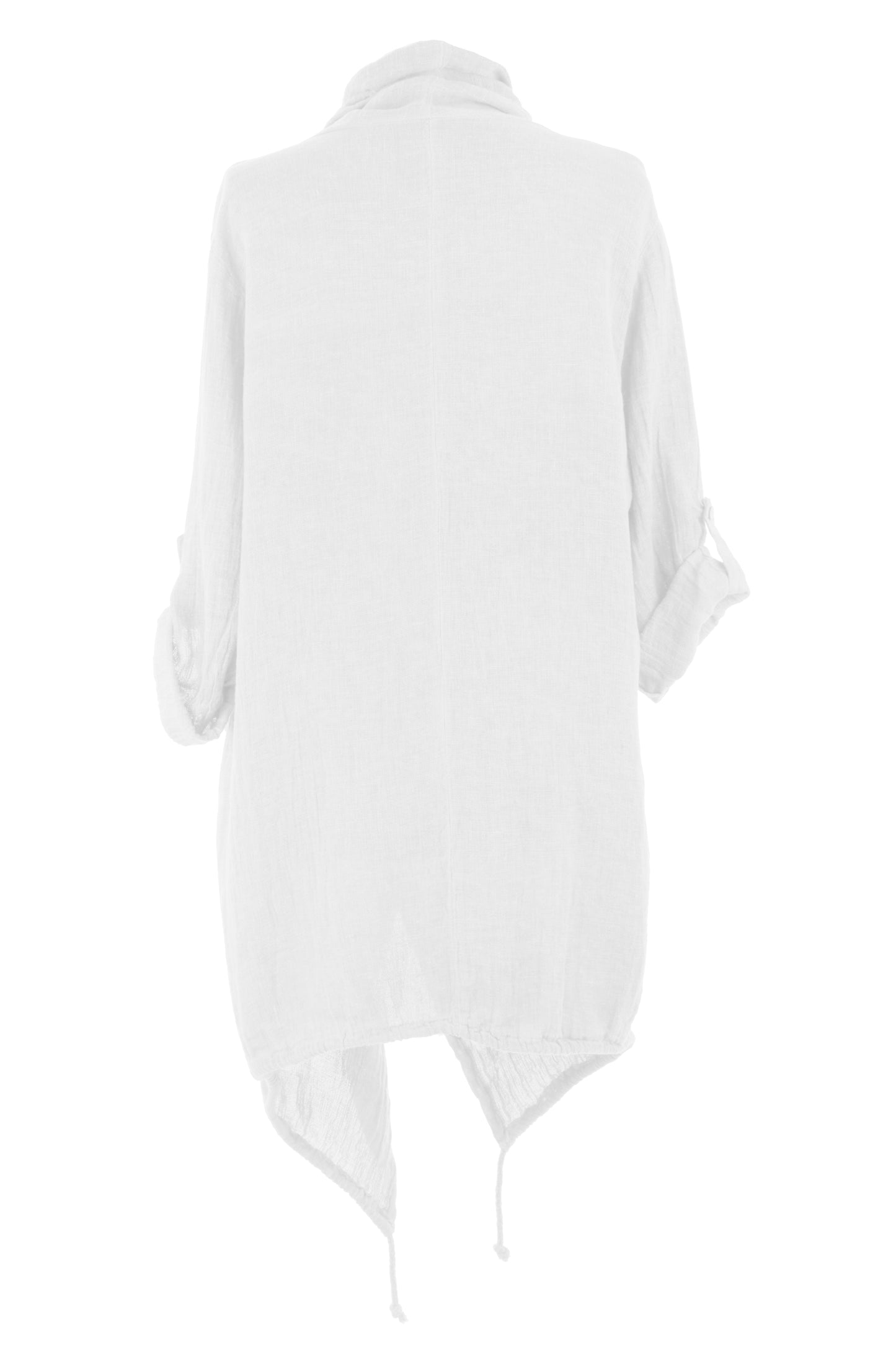 Drawstring Linen Jacket
