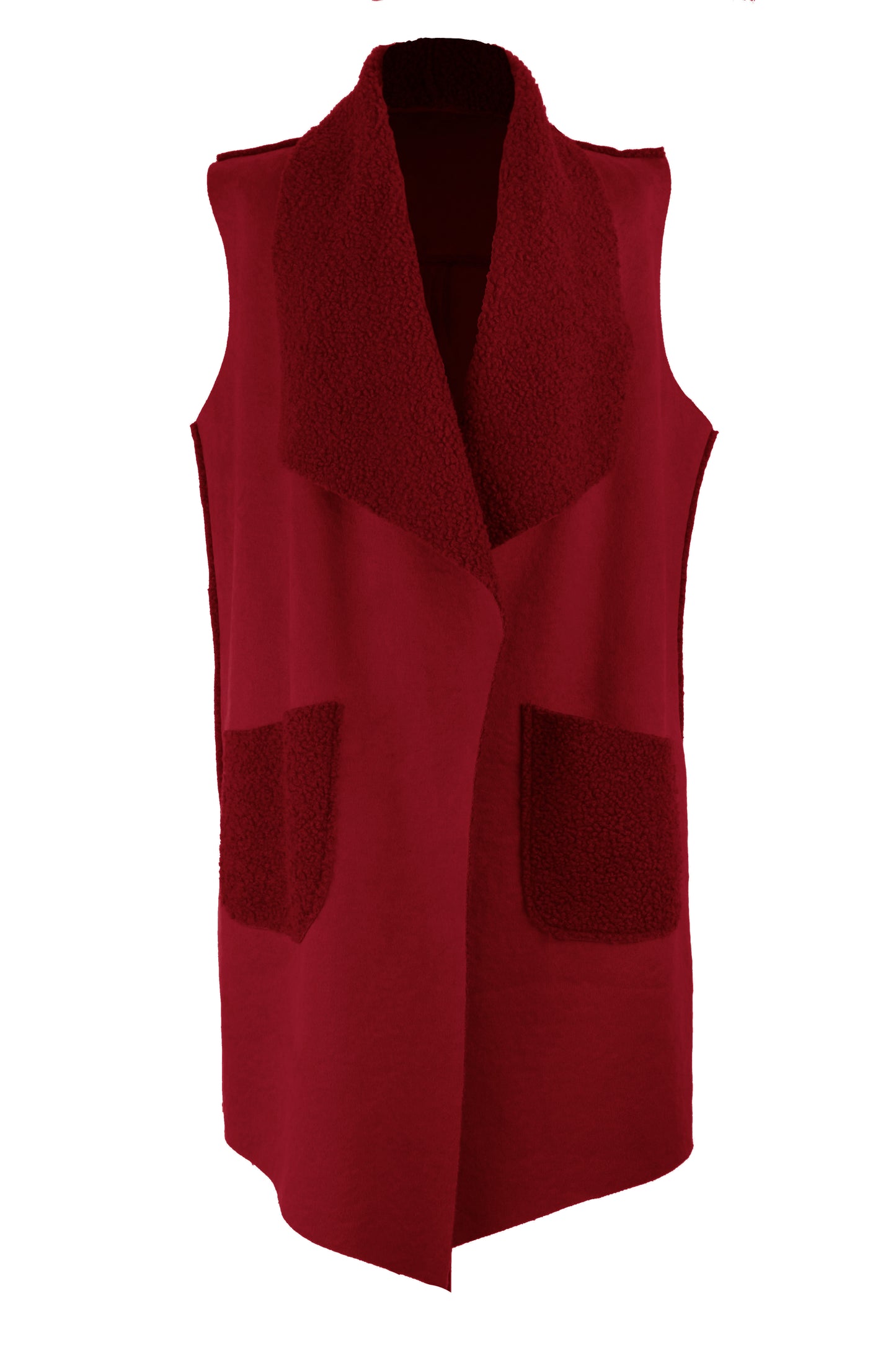 Waterfall Faux Suede Gilet