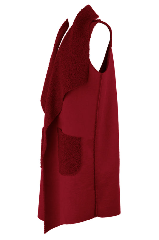 Waterfall Faux Suede Gilet