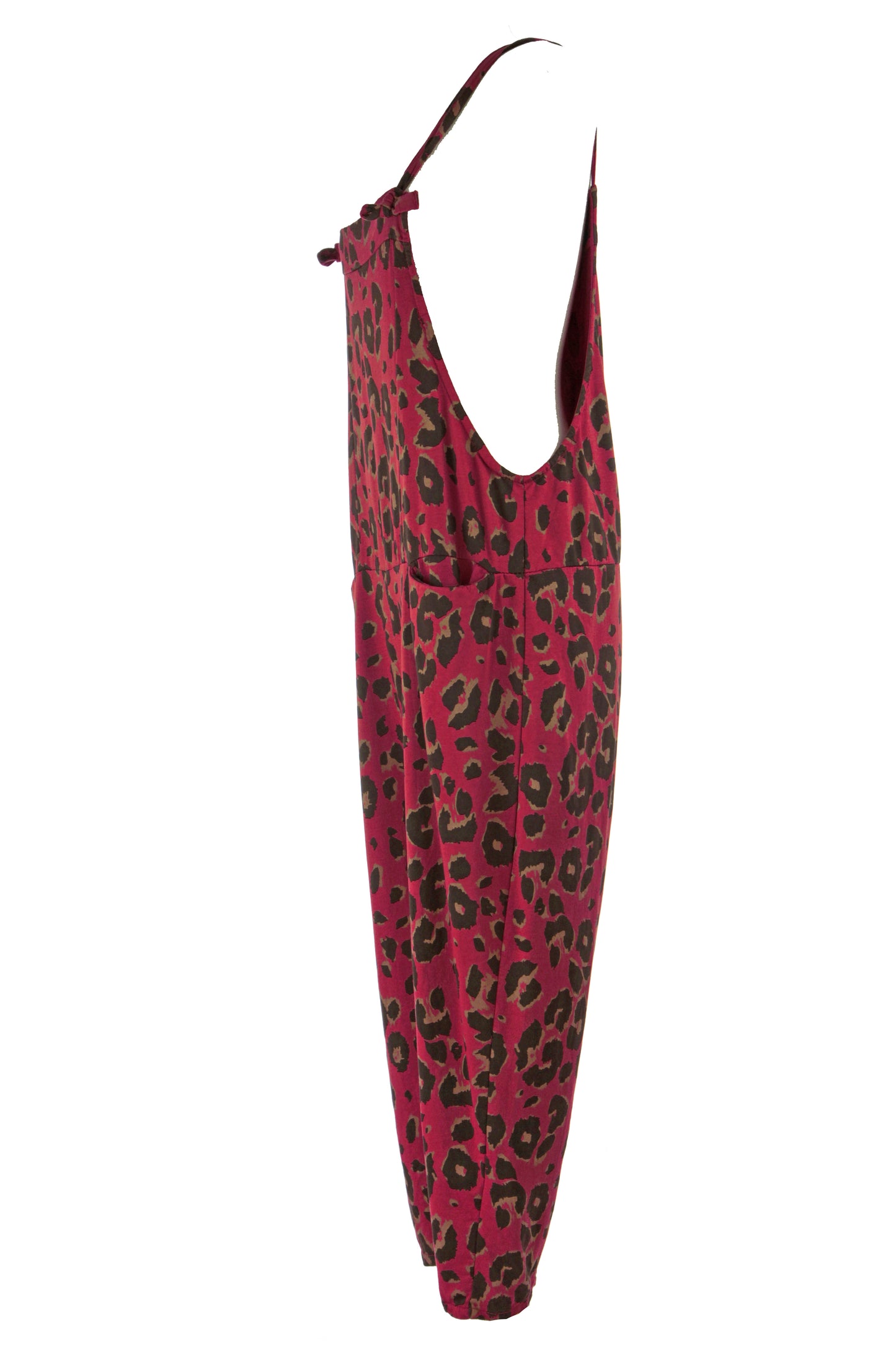 Leopard Jersey Dungarees