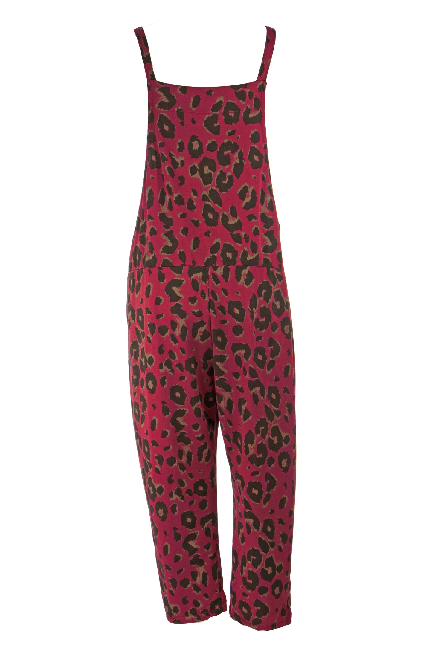 Leopard Jersey Dungarees
