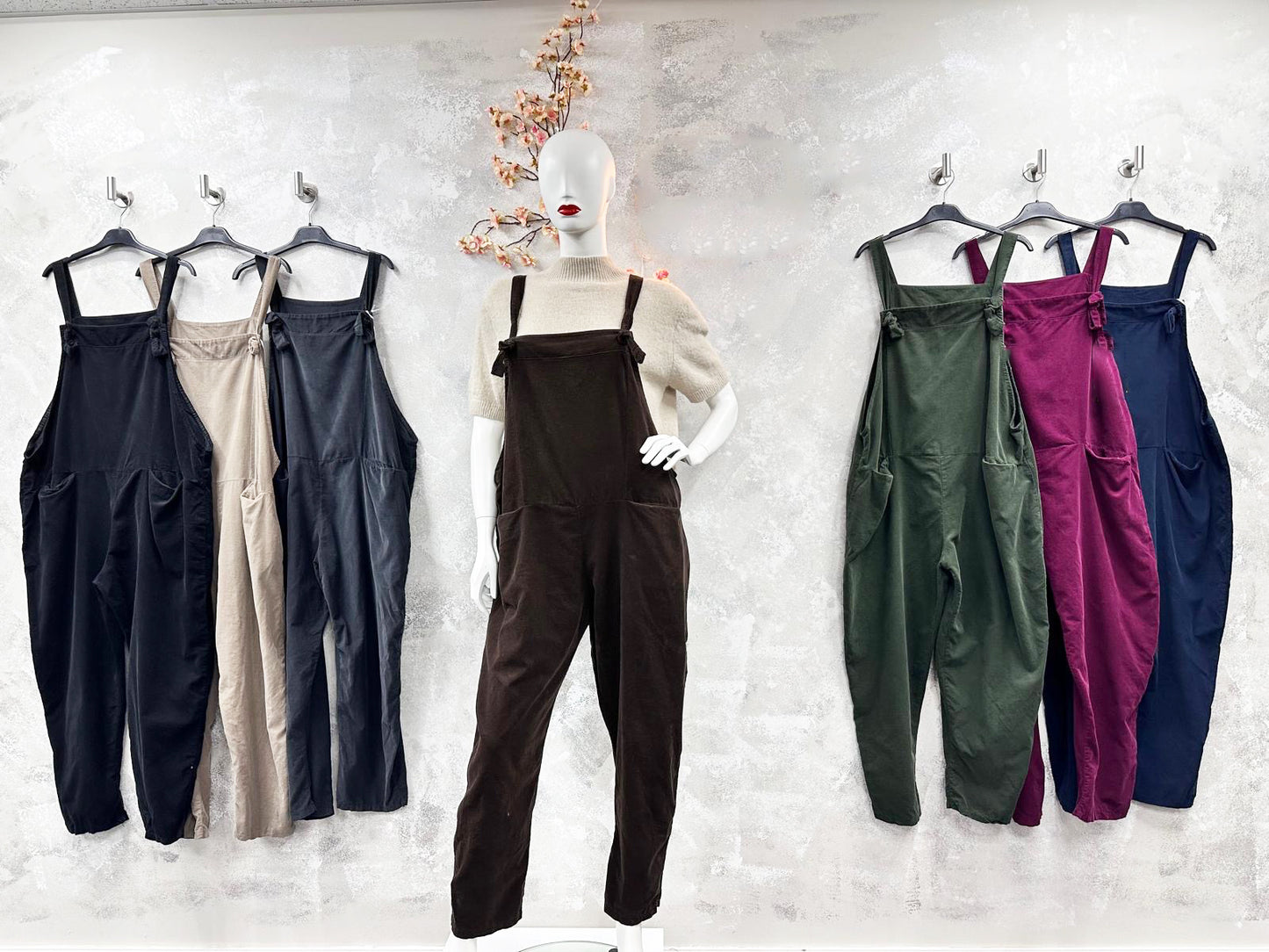 Corduroy Knot Dungarees