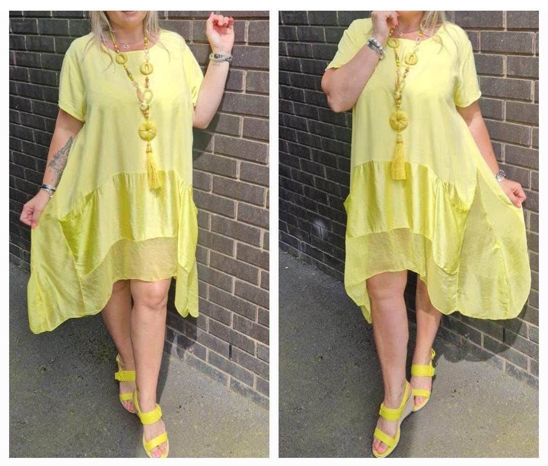 Silk Panel Tunic Dress