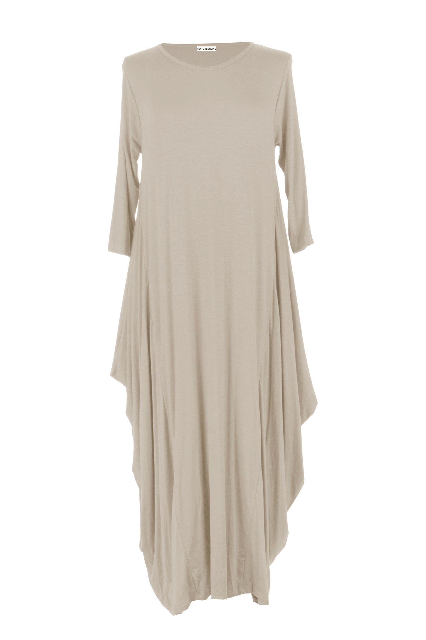 3/4 Sleeve Draped Dress