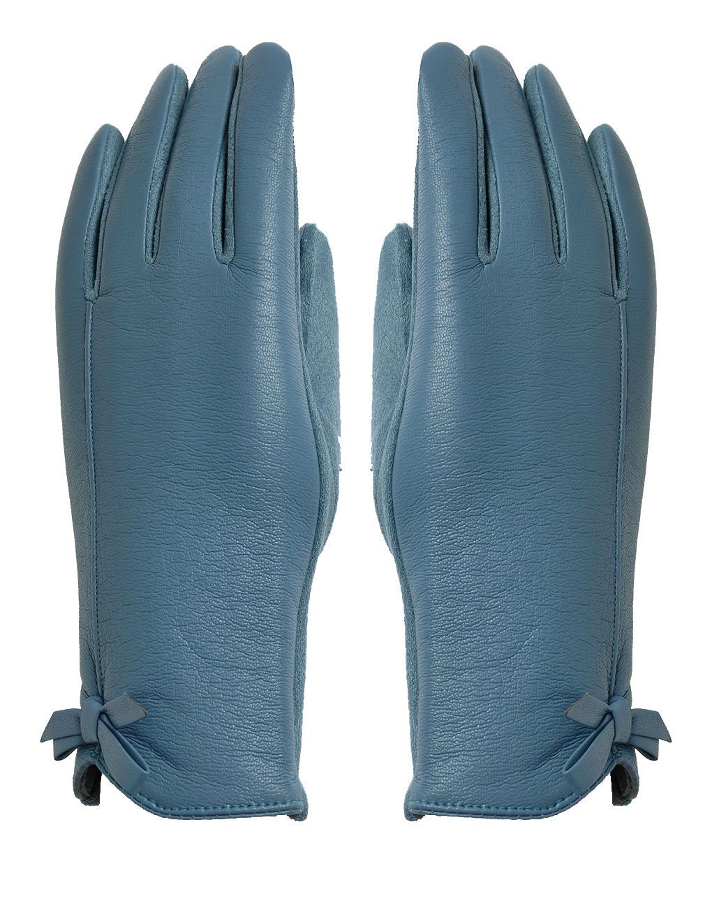 Bow Faux Leather Gloves
