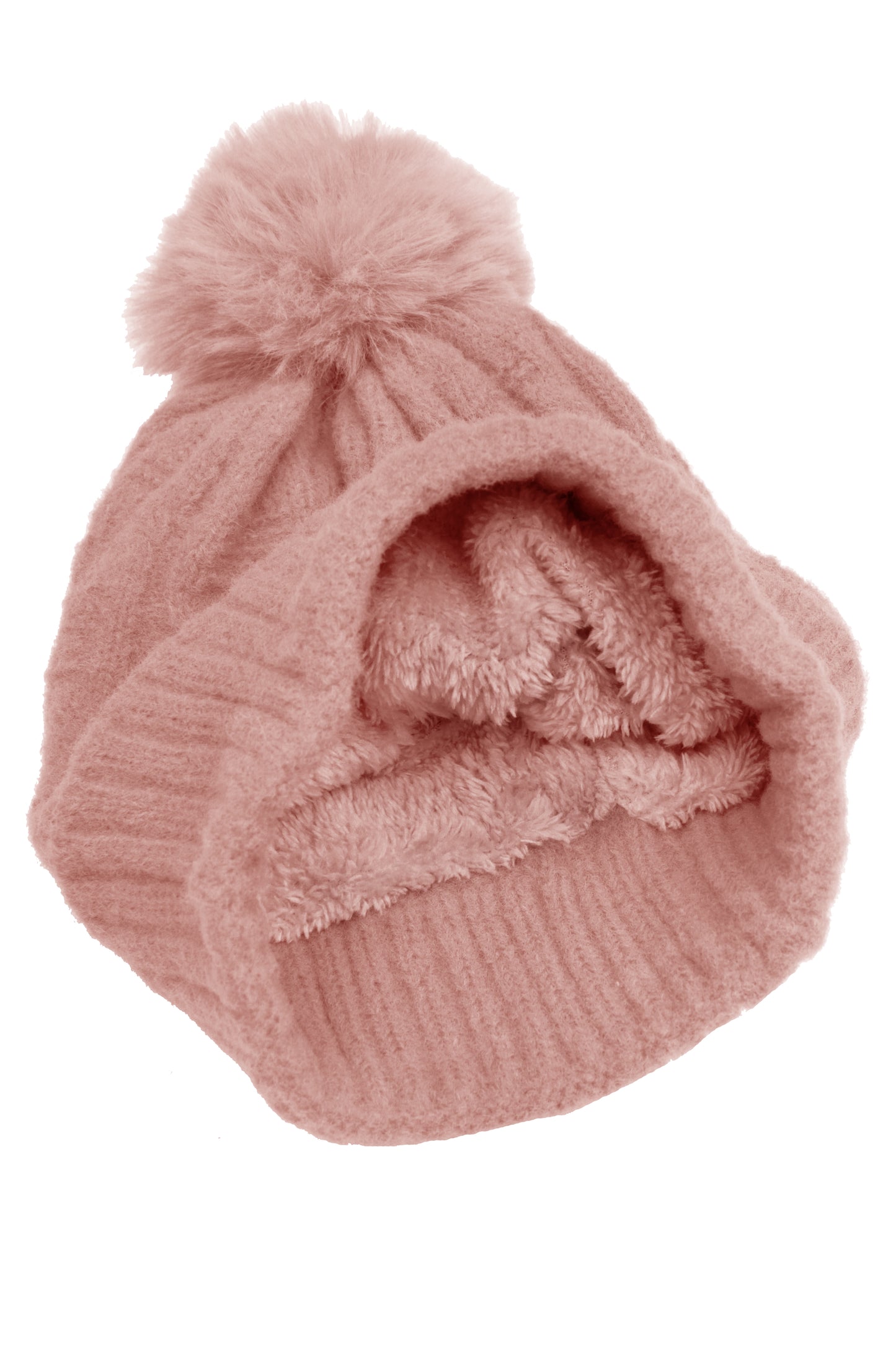 Fleece Lined Cable Knit Hat
