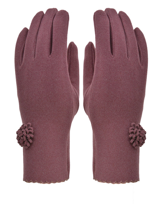 Flower Applique Gloves