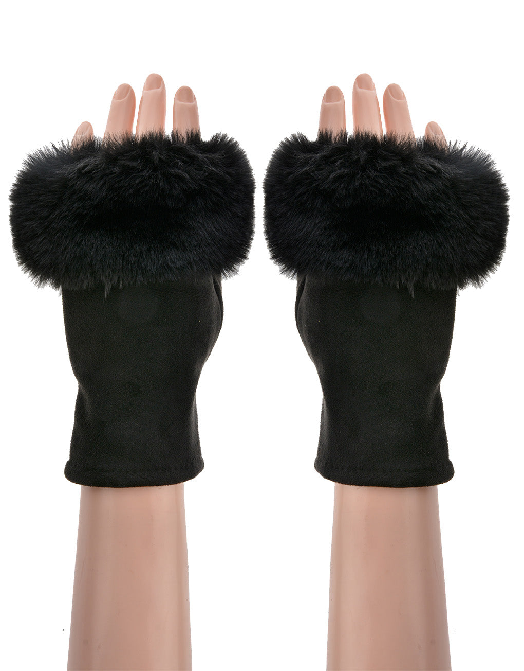 Faux Fur Fingerless Gloves