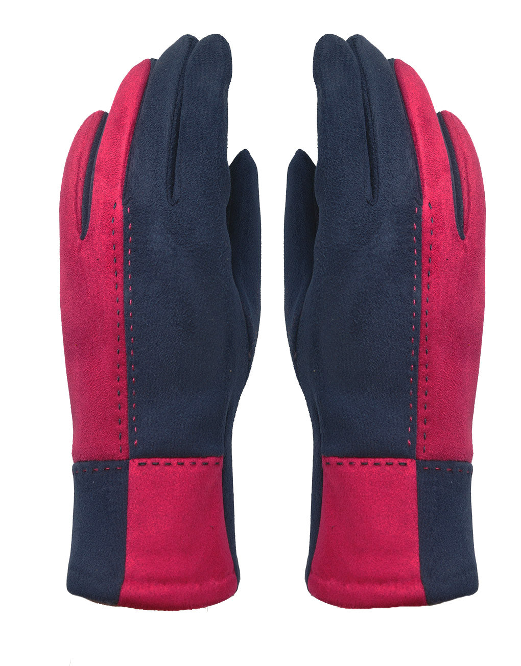 Patch Suede Gloves