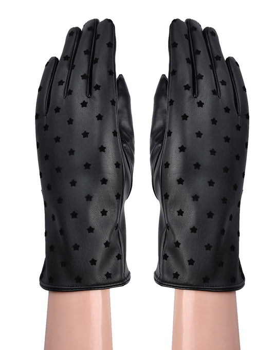 Star PU Leather Gloves