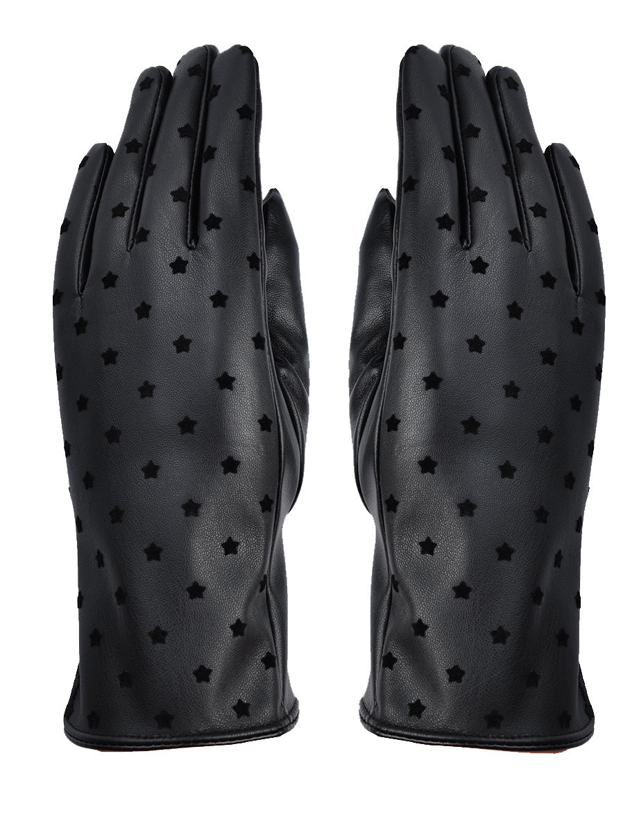 Star PU Leather Gloves
