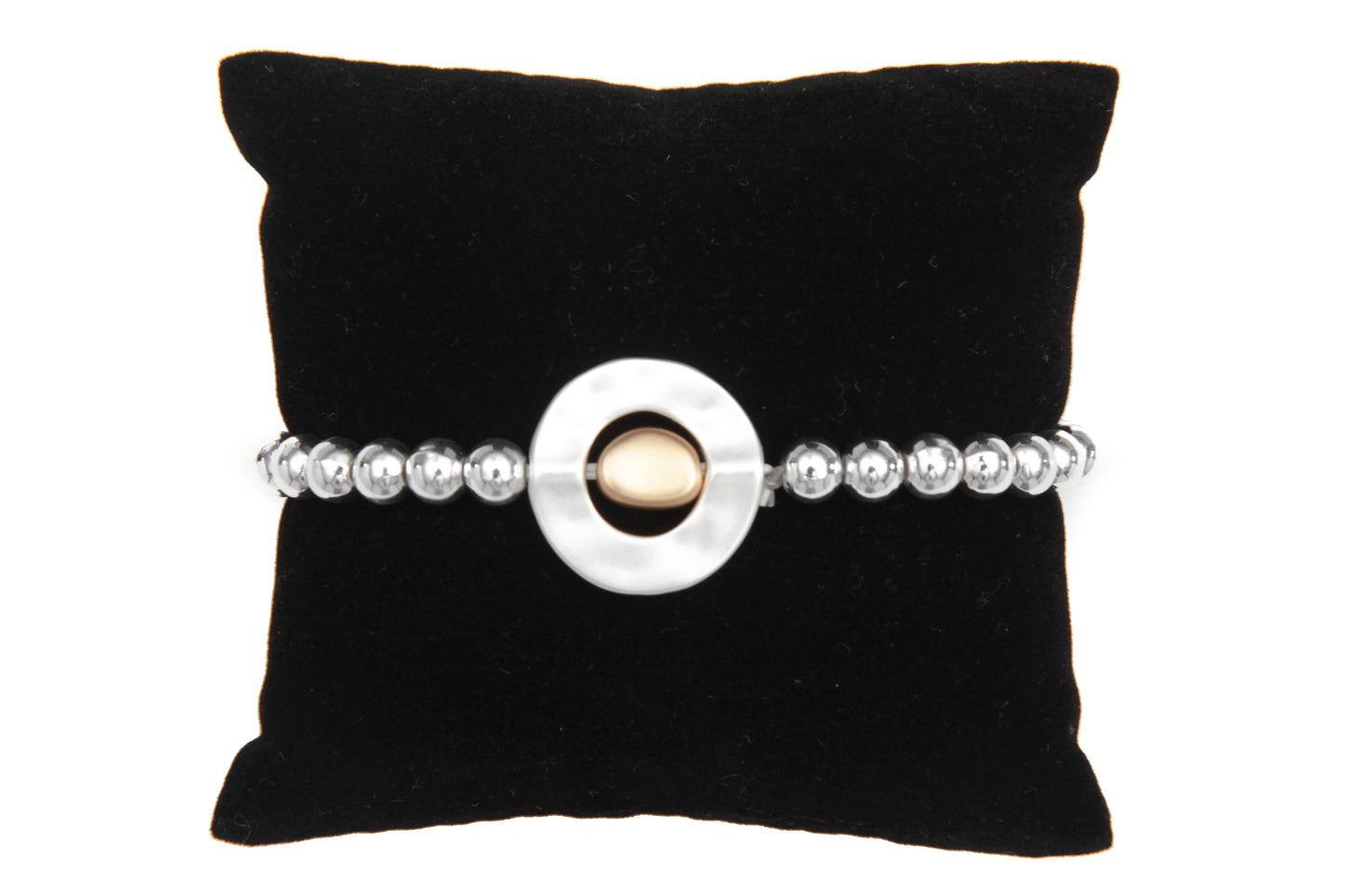 Two Tone Charm Bead Bracelet