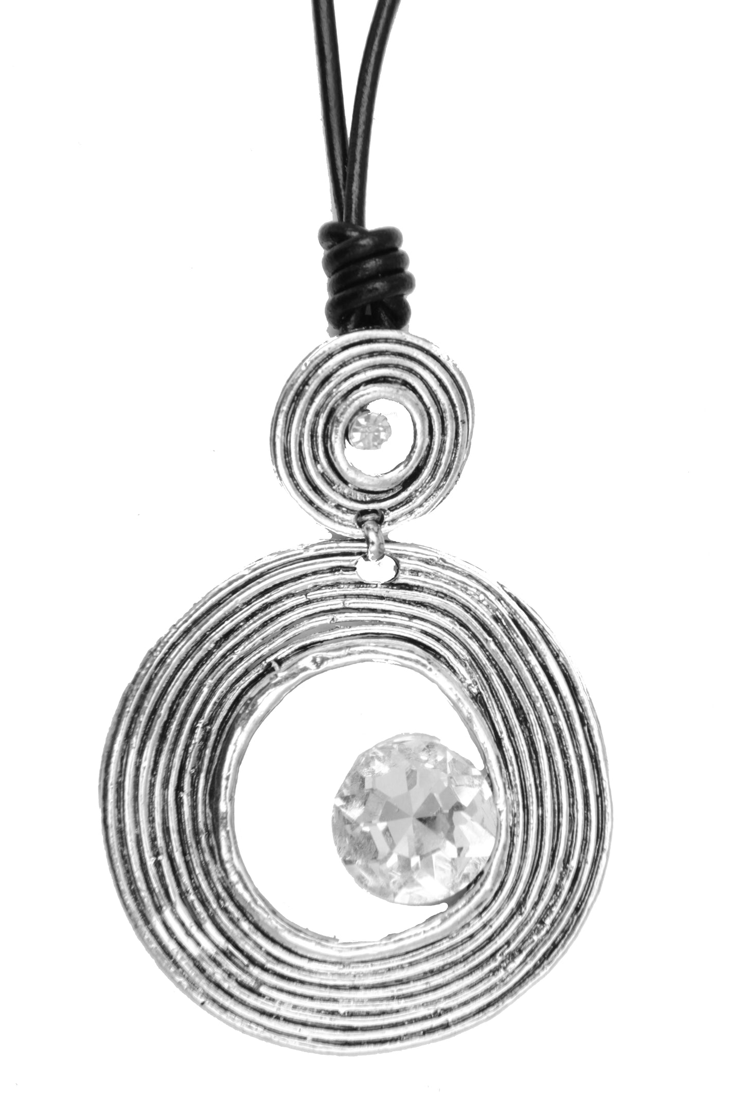 Big Diamond Loop Rings Necklace