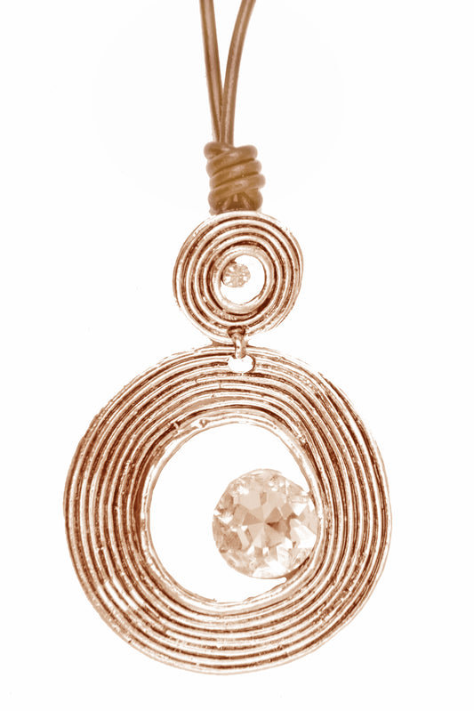 Big Diamond Loop Rings Necklace