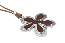 Load image into Gallery viewer, Faux Suede Flower Necklace
