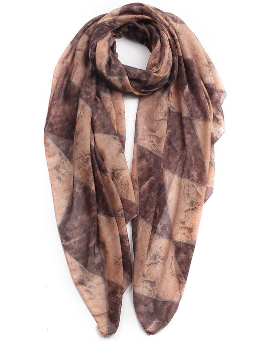 Diamond Tie Dye Print Scarf
