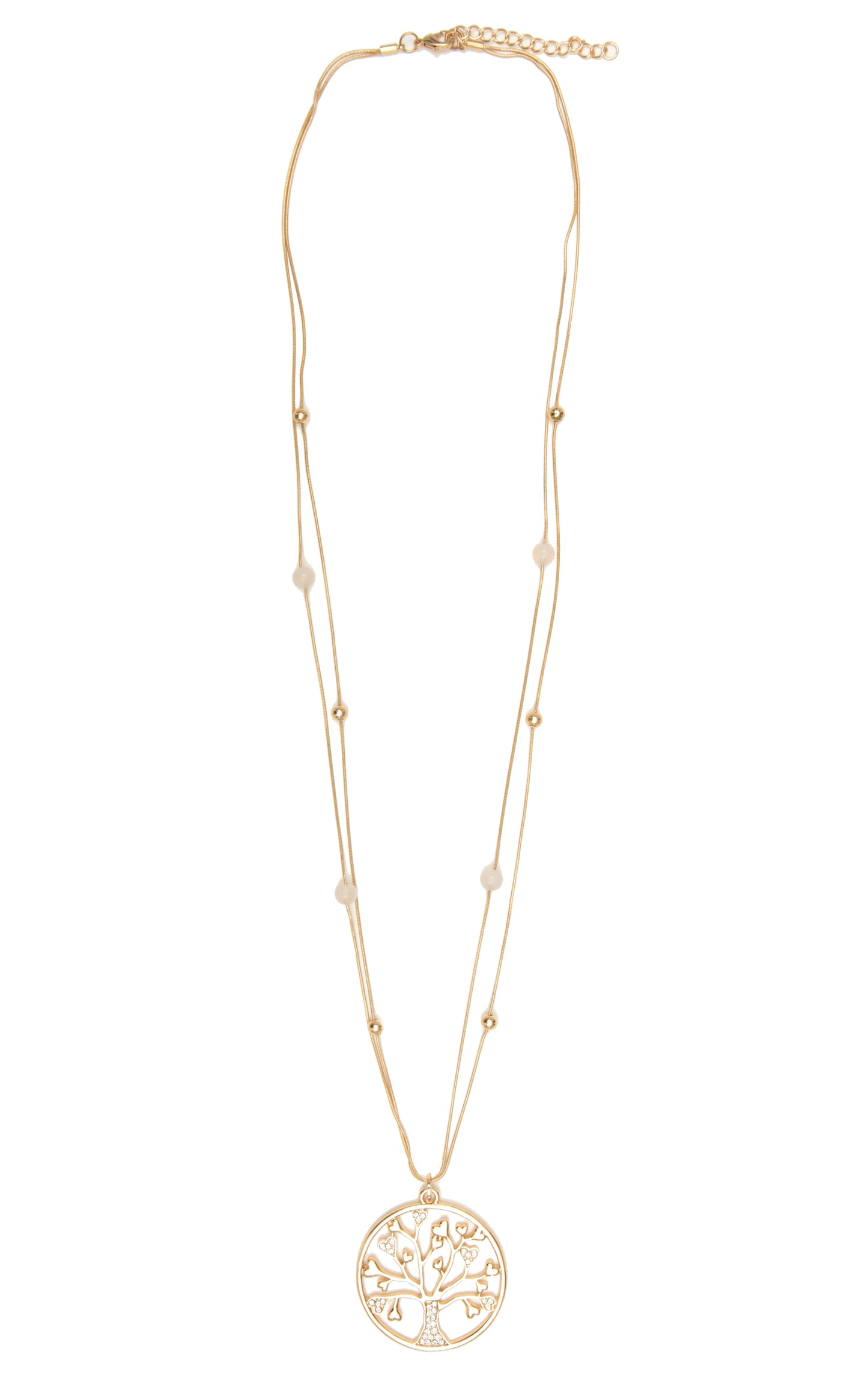 Heart Diamond Tree Of Life Necklace