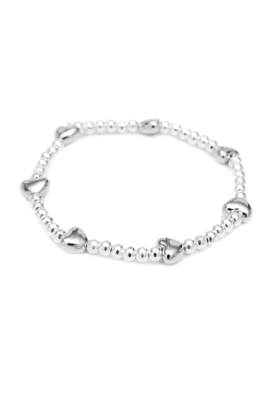 7 Hearts Bead Bracelet