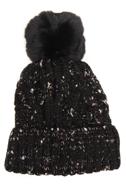 Fleece Lined Fleck Beanie Hat