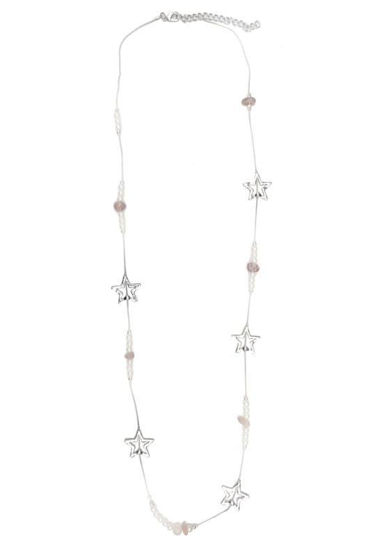 Star Beads Pearls Chain Necklace