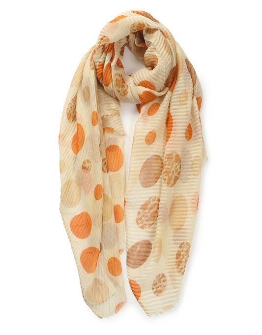 Polka Dot Crinkle Scarf