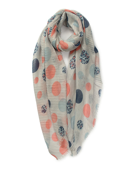 Polka Dot Crinkle Scarf