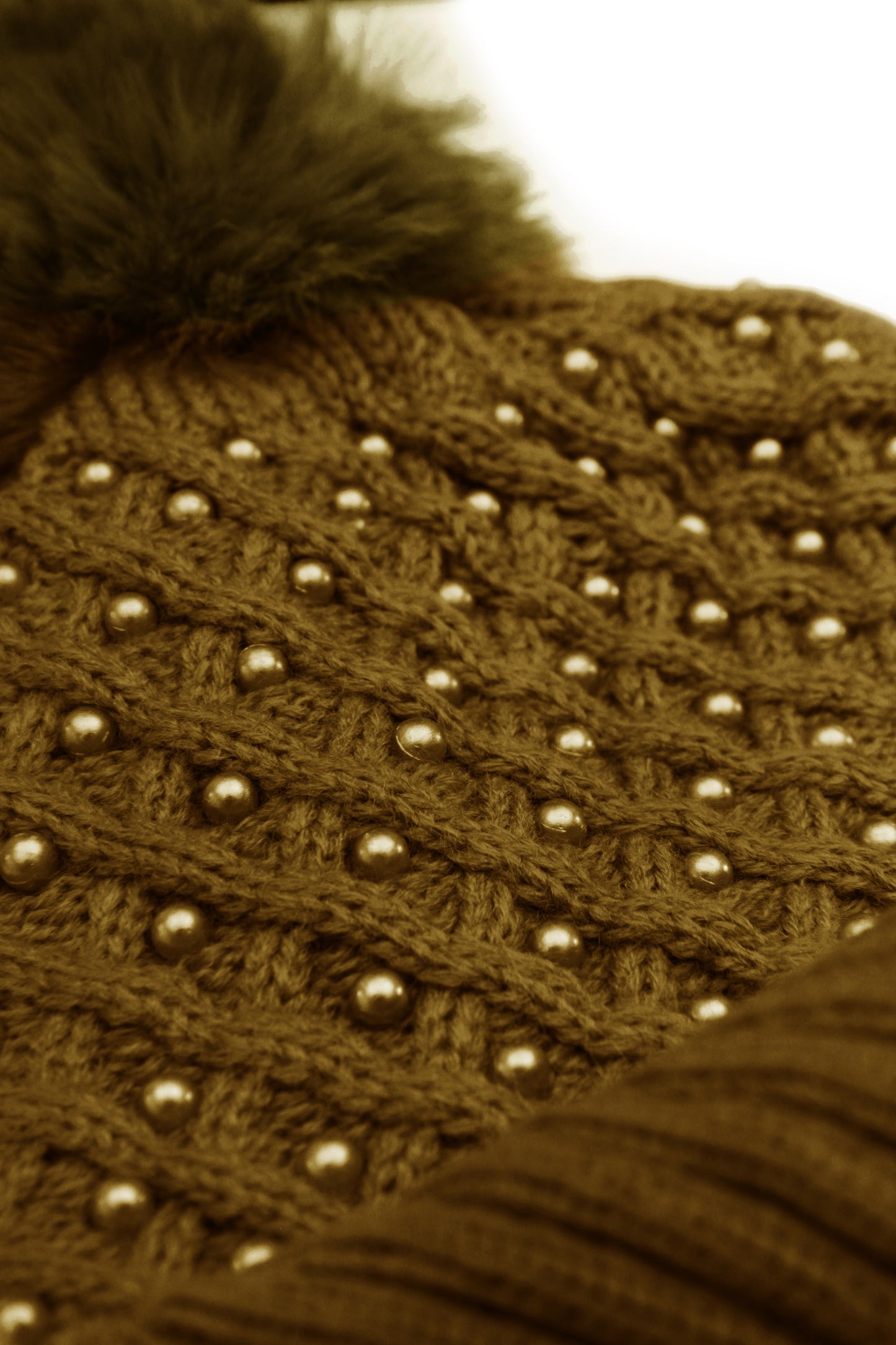 Pearl Knit Fleece Lined Hat