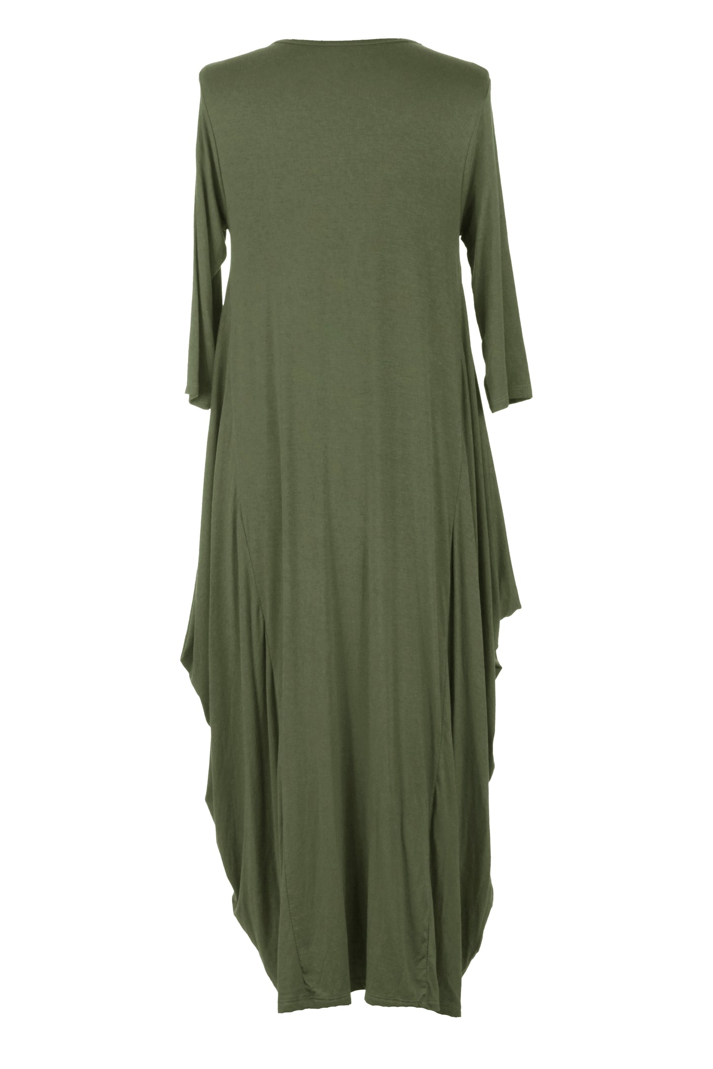 3/4 Sleeve Draped Dress