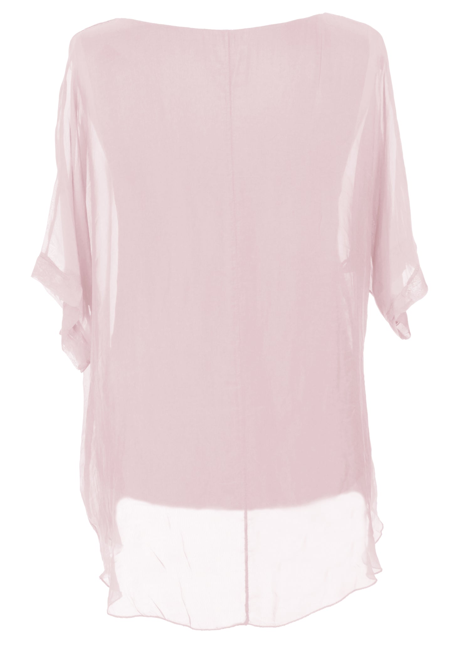 Frayed Hem Silk Top