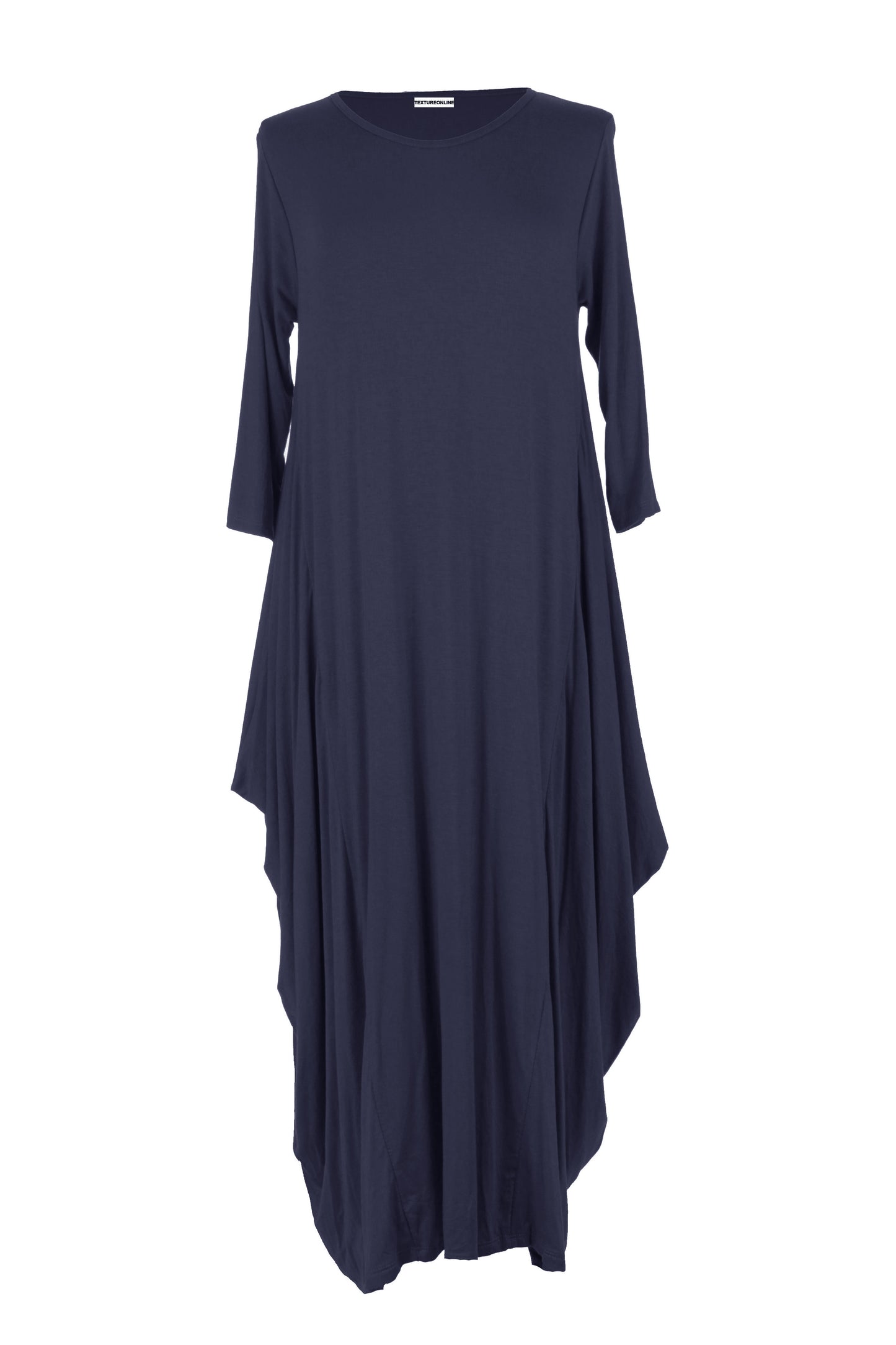 3/4 Sleeve Draped Dress