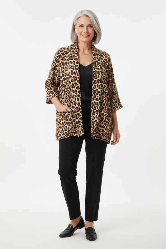Leopard Print Blazer Jacket
