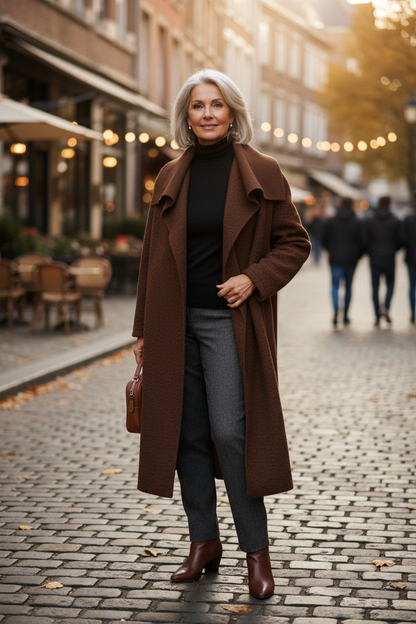 Plain Boucle Coat