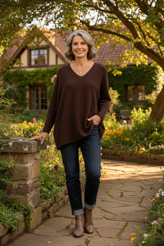 V Neck Soft Knit Jumper