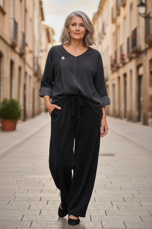 Button Detail 2 Pocket Corduroy Top