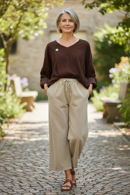 Button Detail 2 Pocket Corduroy Top