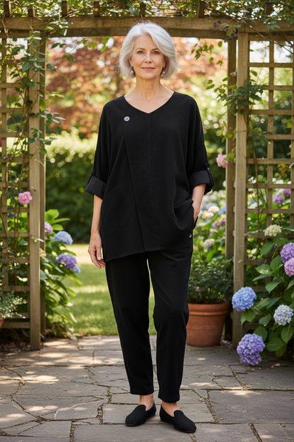 Button Detail 2 Pocket Corduroy Top