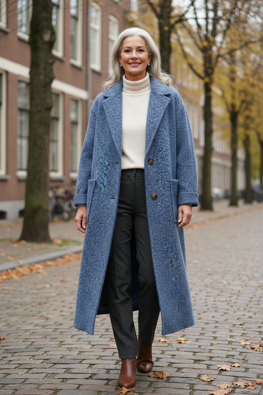 Collar 2 Button Textured Coat