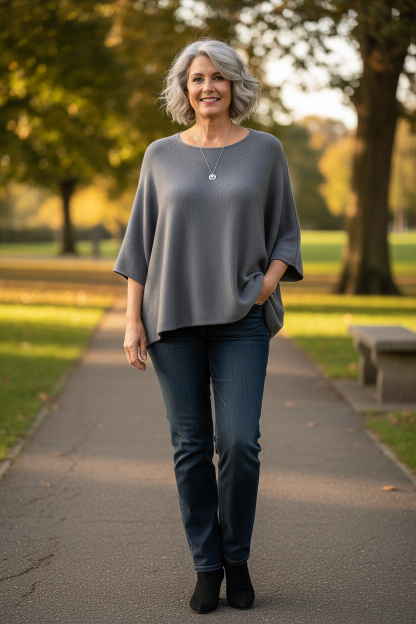 Batwing Short Sleeve Soft Knit Jumper