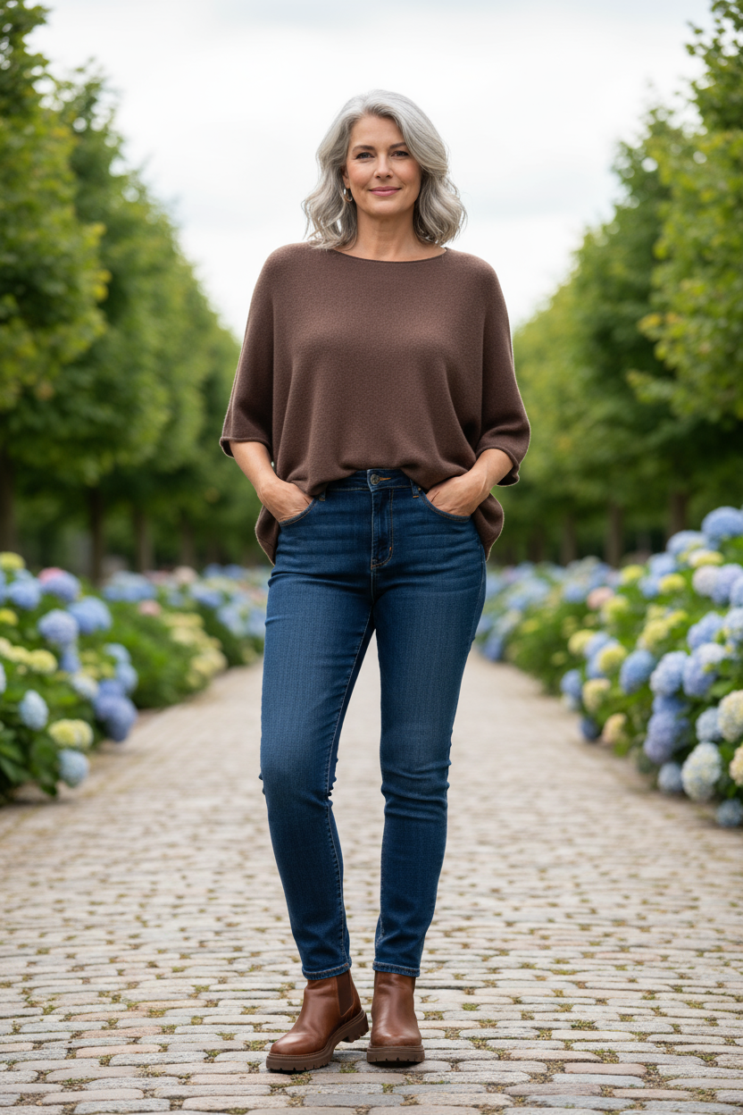 Batwing Short Sleeve Soft Knit Jumper