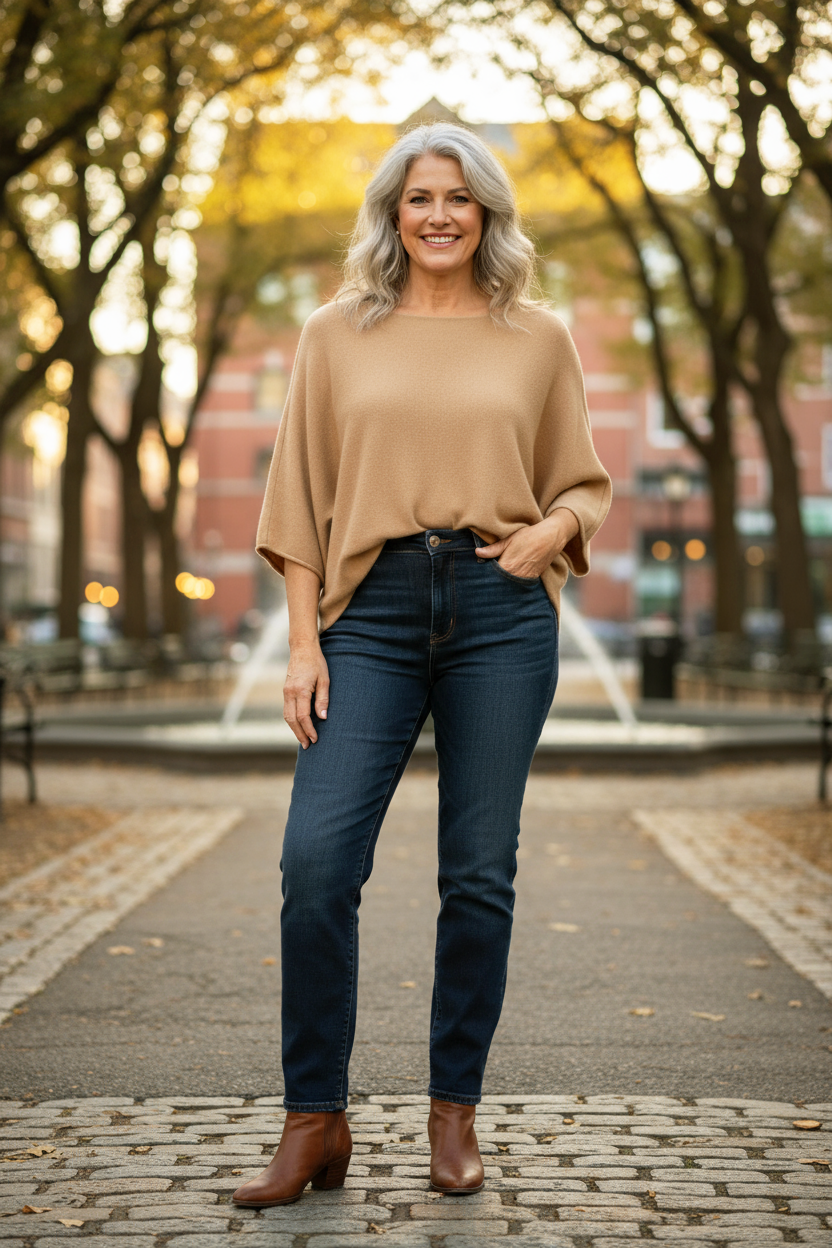 Batwing Short Sleeve Soft Knit Jumper