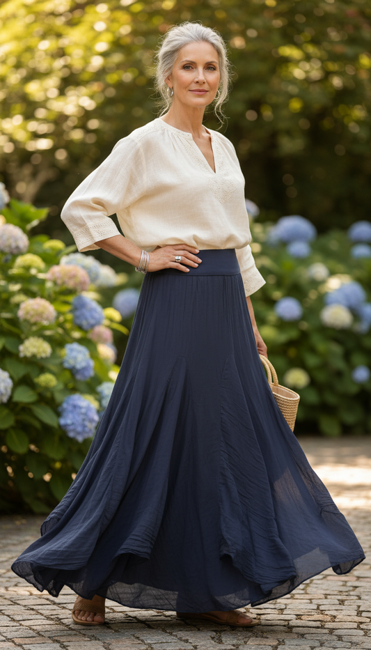 Silk Panel Skirt
