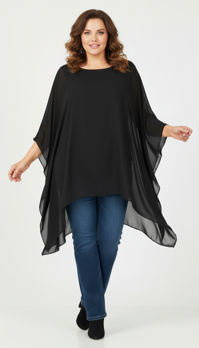 Batwing Flowy Kaftan Tunic