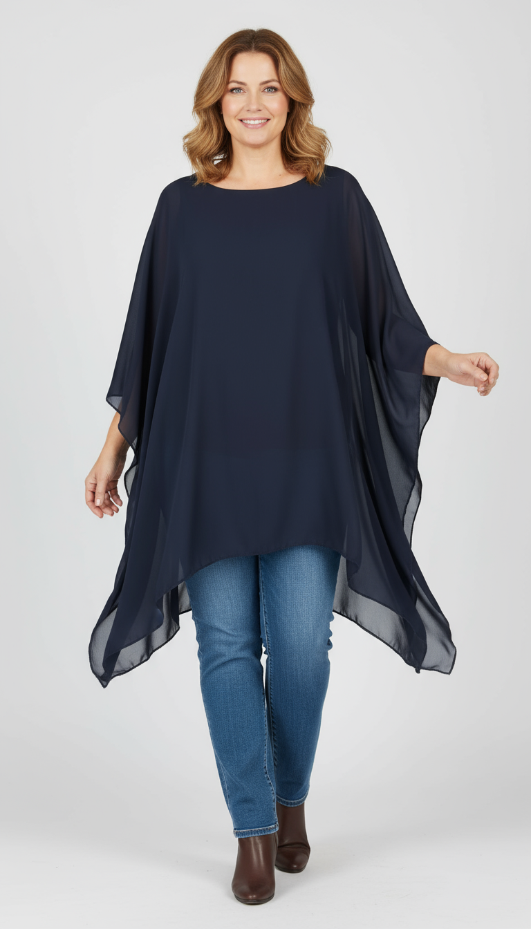 Batwing Flowy Kaftan Tunic